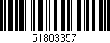 Código de barras (EAN, GTIN, SKU, ISBN): '51803357'