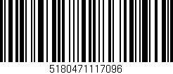Código de barras (EAN, GTIN, SKU, ISBN): '5180471117096'