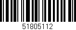 Código de barras (EAN, GTIN, SKU, ISBN): '51805112'