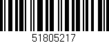Código de barras (EAN, GTIN, SKU, ISBN): '51805217'