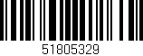 Código de barras (EAN, GTIN, SKU, ISBN): '51805329'