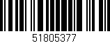 Código de barras (EAN, GTIN, SKU, ISBN): '51805377'