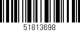 Código de barras (EAN, GTIN, SKU, ISBN): '51813698'