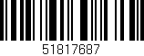 Código de barras (EAN, GTIN, SKU, ISBN): '51817687'
