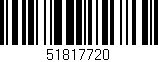 Código de barras (EAN, GTIN, SKU, ISBN): '51817720'