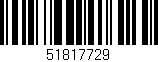 Código de barras (EAN, GTIN, SKU, ISBN): '51817729'