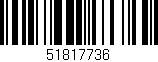 Código de barras (EAN, GTIN, SKU, ISBN): '51817736'