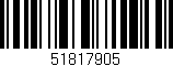 Código de barras (EAN, GTIN, SKU, ISBN): '51817905'