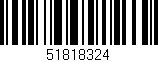 Código de barras (EAN, GTIN, SKU, ISBN): '51818324'