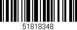 Código de barras (EAN, GTIN, SKU, ISBN): '51818348'