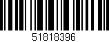 Código de barras (EAN, GTIN, SKU, ISBN): '51818396'