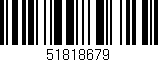Código de barras (EAN, GTIN, SKU, ISBN): '51818679'