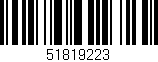 Código de barras (EAN, GTIN, SKU, ISBN): '51819223'
