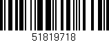Código de barras (EAN, GTIN, SKU, ISBN): '51819718'
