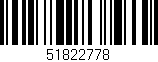 Código de barras (EAN, GTIN, SKU, ISBN): '51822778'