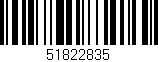 Código de barras (EAN, GTIN, SKU, ISBN): '51822835'