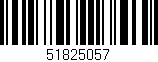 Código de barras (EAN, GTIN, SKU, ISBN): '51825057'