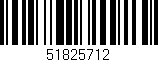 Código de barras (EAN, GTIN, SKU, ISBN): '51825712'