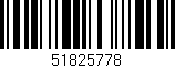 Código de barras (EAN, GTIN, SKU, ISBN): '51825778'