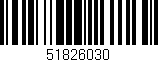 Código de barras (EAN, GTIN, SKU, ISBN): '51826030'