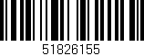 Código de barras (EAN, GTIN, SKU, ISBN): '51826155'