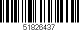 Código de barras (EAN, GTIN, SKU, ISBN): '51826437'