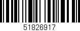 Código de barras (EAN, GTIN, SKU, ISBN): '51826917'