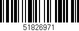Código de barras (EAN, GTIN, SKU, ISBN): '51826971'