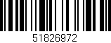Código de barras (EAN, GTIN, SKU, ISBN): '51826972'