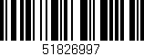 Código de barras (EAN, GTIN, SKU, ISBN): '51826997'