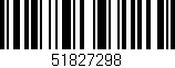 Código de barras (EAN, GTIN, SKU, ISBN): '51827298'