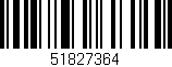 Código de barras (EAN, GTIN, SKU, ISBN): '51827364'
