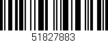 Código de barras (EAN, GTIN, SKU, ISBN): '51827883'