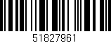 Código de barras (EAN, GTIN, SKU, ISBN): '51827961'