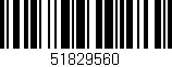 Código de barras (EAN, GTIN, SKU, ISBN): '51829560'