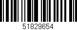 Código de barras (EAN, GTIN, SKU, ISBN): '51829654'