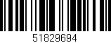 Código de barras (EAN, GTIN, SKU, ISBN): '51829694'