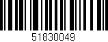 Código de barras (EAN, GTIN, SKU, ISBN): '51830049'