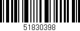Código de barras (EAN, GTIN, SKU, ISBN): '51830398'