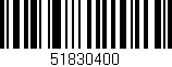 Código de barras (EAN, GTIN, SKU, ISBN): '51830400'