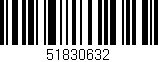 Código de barras (EAN, GTIN, SKU, ISBN): '51830632'