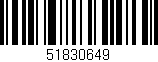 Código de barras (EAN, GTIN, SKU, ISBN): '51830649'