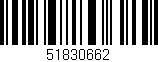 Código de barras (EAN, GTIN, SKU, ISBN): '51830662'