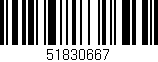 Código de barras (EAN, GTIN, SKU, ISBN): '51830667'