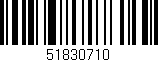 Código de barras (EAN, GTIN, SKU, ISBN): '51830710'