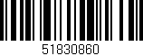 Código de barras (EAN, GTIN, SKU, ISBN): '51830860'
