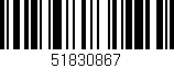 Código de barras (EAN, GTIN, SKU, ISBN): '51830867'