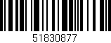 Código de barras (EAN, GTIN, SKU, ISBN): '51830877'