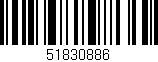 Código de barras (EAN, GTIN, SKU, ISBN): '51830886'