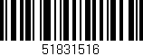 Código de barras (EAN, GTIN, SKU, ISBN): '51831516'